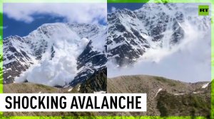 Huge avalanche hits Kabardino-Balkarian mountains due to soaring temperatures