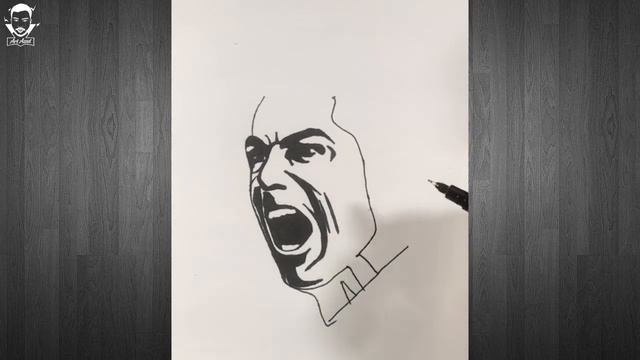 Drawing Cristiano Ronaldo With Marker Pen - CR7【Stencil Art】 ▶ Art Azad смотреть онлайн