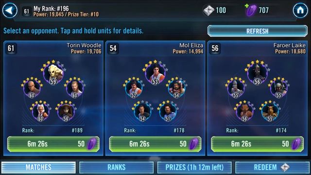 Star Wars Galaxy Of Heroes - Часть 4. ПВП на примерах и советы для начинающих