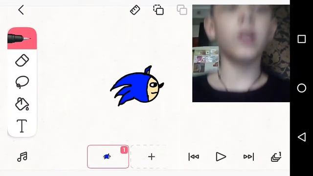 Рисуем Соника в приложение FlipaClip смотреть онлайн