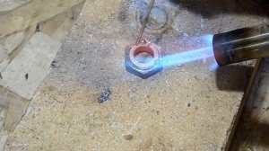 Пайка латуни медно фосфорным припоем. Soldering brass with copper-phosphorus solder
