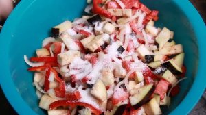 Салат на ЗИМУ. Вкуснейший салат 4 на 4 из баклажанов. Простой рецепт салата на зиму