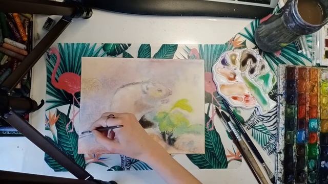 Полевка МК акварель+акварельные карандаши смотреть онлайн