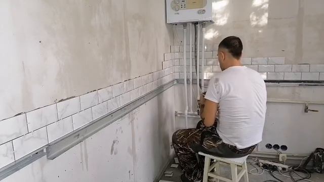 Фартук из плитки "КАБАНЧИК". Внутренний угол. Kabanchik Tile Apron KERAMAMarazii.