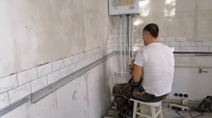Фартук из плитки "КАБАНЧИК". Внутренний угол. Kabanchik Tile Apron KERAMAMarazii.
