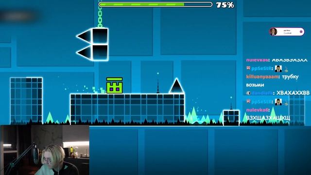 ДРЕЙК ПОТЕЕТ НА ПЕРВЫХ УРОВНЯХ В GEOMETRY DASH смотреть онлайн