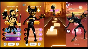 Bendyland (Bendy & Alice vs Bendy 2,0 vs Tiny Bendy vs Bendy Monster) + Lyric | Tiles Hop: EDM Rush
