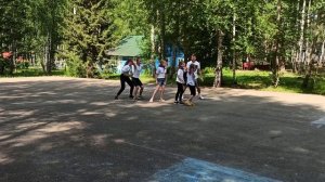 Открытие спартакиады в лагере
