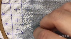 3.Вышивка крестиком / Как вышить фон в многоцветке без границ на пяльцах. #вышивкакрестиком