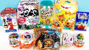 СЮРПРИЗ MIX!  Леди Баг, Три кота, Лунтик, Акция Лента, Тролли, Машинки Unboxing Kinder Surprise