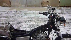 Скремблер из классического мотоцикла Suzuki TU 250 Volty. Запуск.