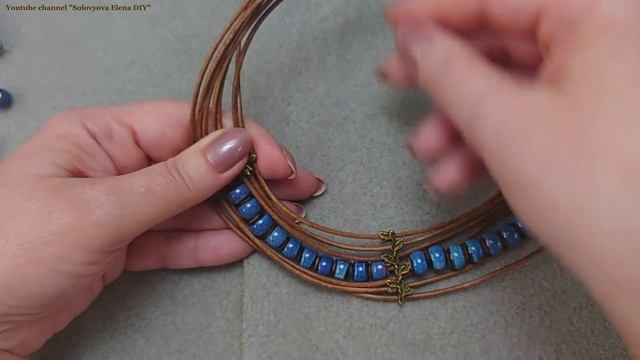 Как Сделать Колье из Кожаных Шнурков Мастер Класс смотреть онлайн