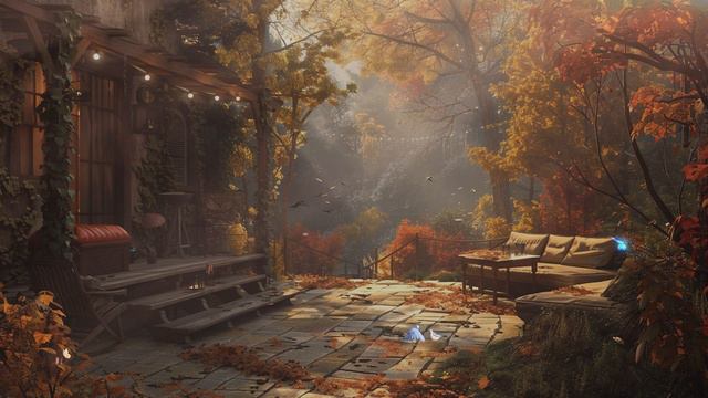 Cozy Porch Space ~ Slow Piano Music for Winter Relaxation and Productivity смотреть онлайн