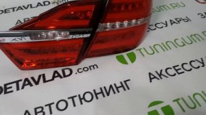 Диодные тюнинг стоп сигналы на Toyota Camry 55 с 2015г красные и дымчатые