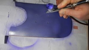 Покраска деки скейтборда акриловыми красками.