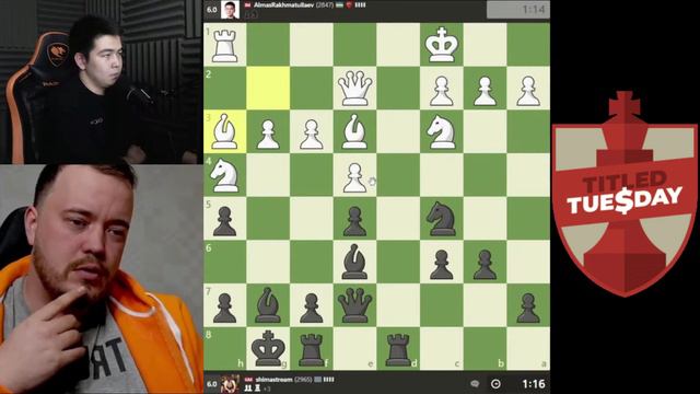 Интересная партия! Алмас Рахматуллаев - Александр Шиманов смотреть онлайн