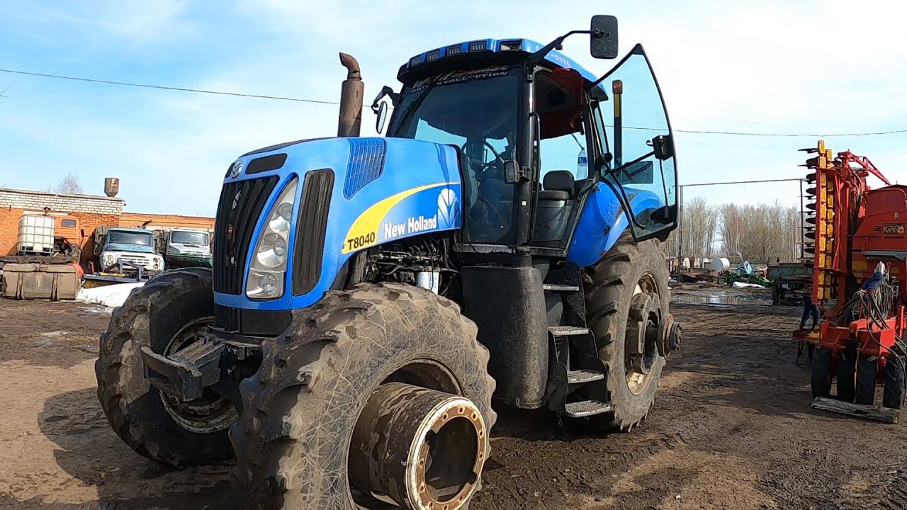Трактор New Holland T8040. Парко - хозяйственные работы! АРХИВ смотреть онлайн