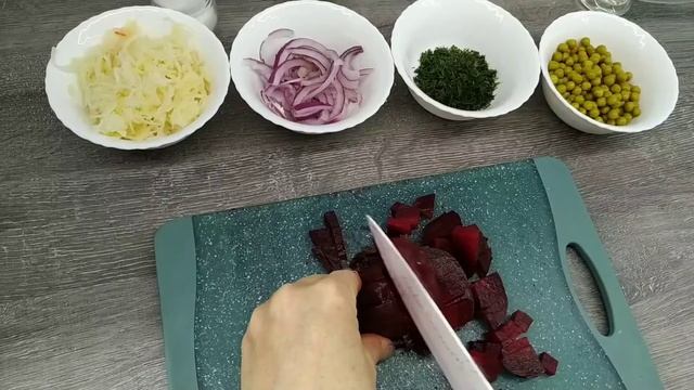 Салат со свеклой "Витаминка". Готовь хоть каждый день!!! смотреть онлайн