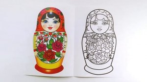 Раскраска Матрёшки. Полх-майданская роспись. Обзор.