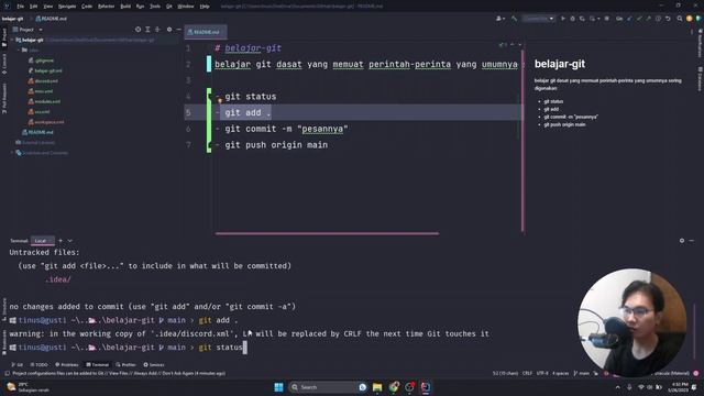 Belajar perintah-perintah dasar Git dan setting repository di Github смотреть онлайн