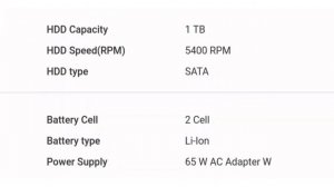 HP 15-au102tx (X9K33PA) Laptop Detail Specification