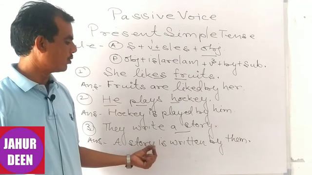 PASSIVE VOICE OF PRESENT SIMPLE TENSE#by- Jahur Deen Maniyar#