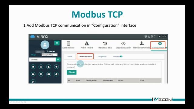 WECON V-BOX MODBUS TCP Configuration смотреть онлайн