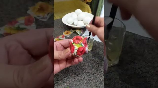 ЯЙЦА  ДЕКУПАЖ из салфетки яйца Пасхальные за 5 минут без покраски быстро красиво