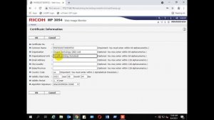 How To Create Device Certificate For Ricoh Printer/Photocopier