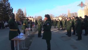 Присяга новобранцев школы техников РВСН