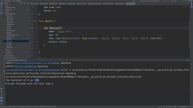 Learn Golang Structs ("CLASSES in Go")  in 9minutes - PART 15
