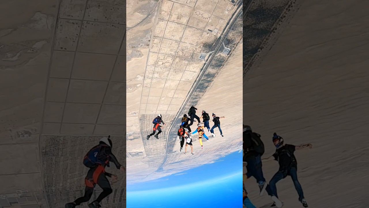 Winter Head Down Formation in the desert | FreeFly Skydive #skydiving #freeflying #extremesports смотреть онлайн
