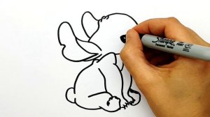Как нарисовать Стича очень просто. How to draw a Stich Easy. Рисунок для срисовки #492