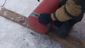 Делаю печь из газового балона (1часть)