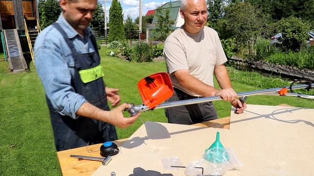 Мотокоса HUSQVARNA 128R. Первый запуск. смотреть онлайн