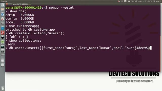 MongoDB Tutorial 3 : Insert Data Into MongoDB Database