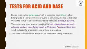 Acids, Bases & Salts/TNPSC General Science/Class-4