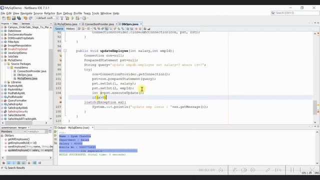 Java JDBC Connectivity with MySql | Part-5 | How to update data
