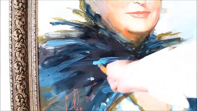 Портрет маслом на холсте. Женский. Художник Дмитрий Лукин.