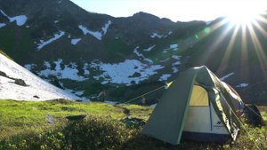 Пик Тальцинский. Поход. Ночёвка в горах.