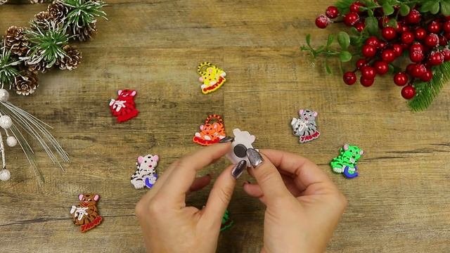 Подарочный брелок для ключей/сумки/рюкзака новогодний Символ года тигр 2022 Новый год тигра