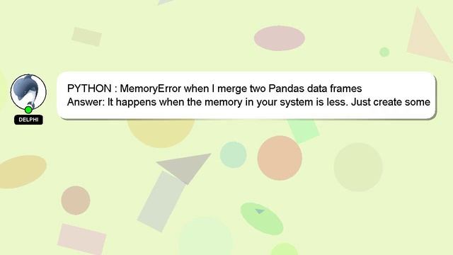 PYTHON : MemoryError when I merge two Pandas data frames