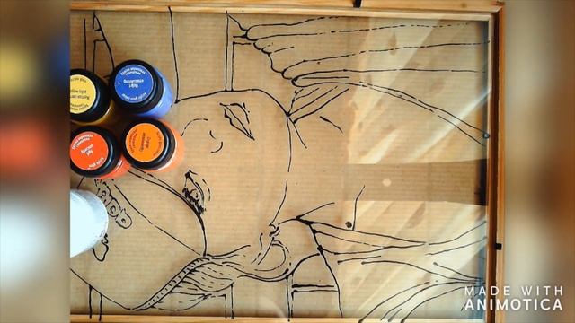 Как нарисовать портрет на стекле. смотреть онлайн