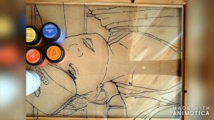 Как нарисовать портрет на стекле.