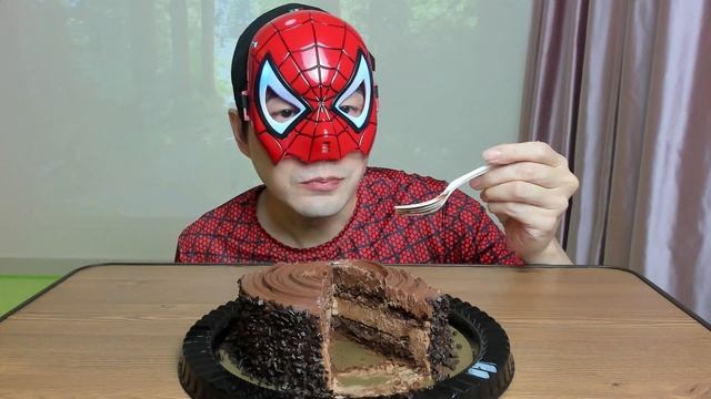 Chocolate CheeseCake MUKBANG AROME 먹방 JN MASKS Eating Show