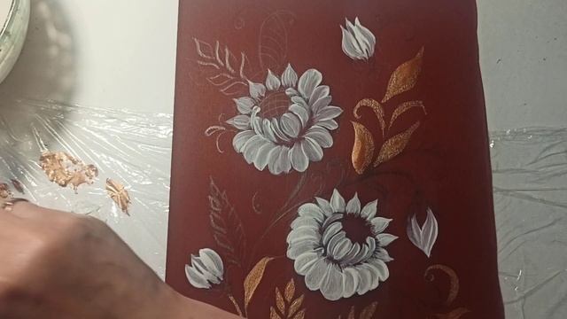 Рисуем пионы петербургской росписью. Если понравилось не забудьте подписаться на канал   !!))