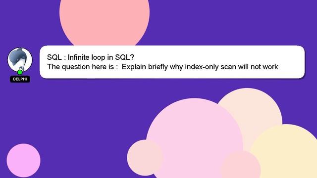 SQL : Infinite loop in SQL?