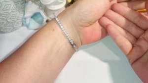 Роскошный теннисный браслет Картье с муассанитами 3 мм (0,1ct) D VVS1 ctv.5,1-7,  925
