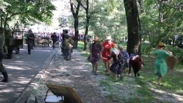 Военные действия времен Великой Отечественной развернулись в центре Хабаровска смотреть онлайн