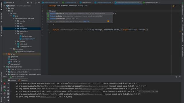 JAVA | SPRING | КАК ПРИСВОИТЬ СТАТУС КОД ИСКЛЮЧЕНИЮ смотреть онлайн